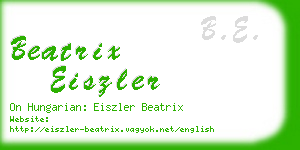 beatrix eiszler business card